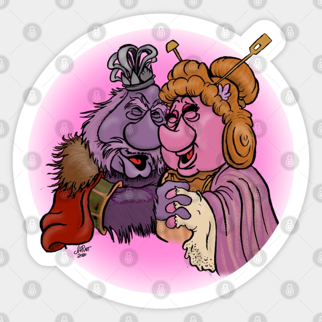 King and Queen of the Universe Sticker by UzzyWorks